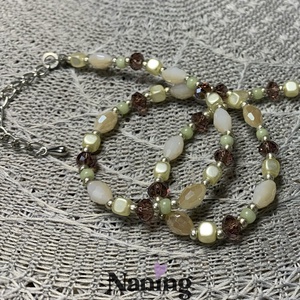 Kézműves gyöngynyaklánc, Ékszer, Nyaklánc, Gyöngyös nyaklánc, Ékszerkészítés, MESKA