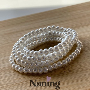 Teklagyöngy füzér � 4mm - 80cm - kb: 200db � fehér, Kellékek & szerszámok, Dekorációs kellékek, Gyöngyfüzér, , MESKA