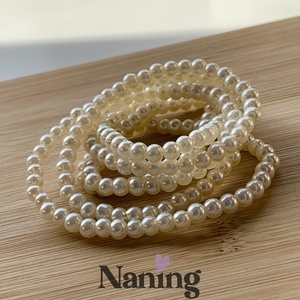 Teklagyöngy füzér � 4mm - 80cm - kb: 200db � törtfehér , Kellékek & szerszámok, Dekorációs kellékek, Gyöngyfüzér, , MESKA