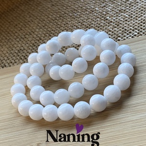 Tejkvarc � ásványgyöngy � 8mm - füzér - 47db - Meska.hu