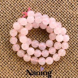 Rózsakvarc � ásványgyöngy � 8mm - füzér - 47db - kellékek & szerszámok - ásvány alapanyag - ásványfüzér - Meska.hu