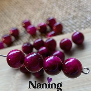 Tigrisszem � magenta � ásványgyöngy � 8mm - 10db, Kellékek & szerszámok, Ásvány alapanyag, Ásványfüzér, , MESKA