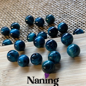 Tigrisszem � türkizkék � ásványgyöngy � 8mm - 10db - kellékek & szerszámok - ásvány alapanyag - ásványfüzér - Meska.hu