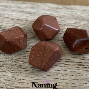 4db homokkő(goldfluss) - amorf gyöngy - fúrt - aranybarna - kb: 15mm - otthon & életmód - dekoráció - spiritualitás - ásványok - Meska.hu