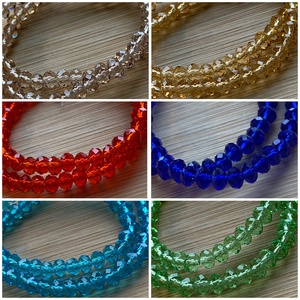 Csiszolt üvegkristály füzér - 4mm - 74db - Meska.hu