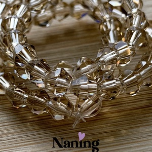 Csiszolt üvegkristály füzér - 4mm - 60db - kellékek & szerszámok - gyöngyfűzés kellékek - üveggyöngy - Meska.hu