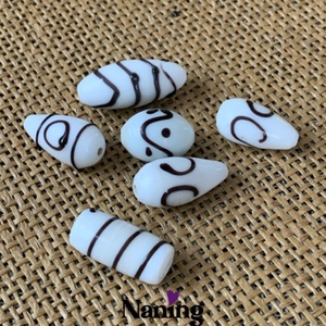 6db kézzel készített üveggyöngy - 20-25mm  - kellékek & szerszámok - gyöngyfűzés kellékek - üveggyöngy - Meska.hu