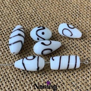 6db kézzel készített üveggyöngy - 20-25mm  - kellékek & szerszámok - gyöngyfűzés kellékek - üveggyöngy - Meska.hu