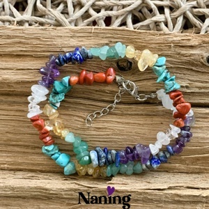 Csakra ásvány nyaklánc - ásvány csipszből - 44cm + 5cm lánchosszabbító - kellékek & szerszámok - ásvány alapanyag - ásványfüzér - Meska.hu