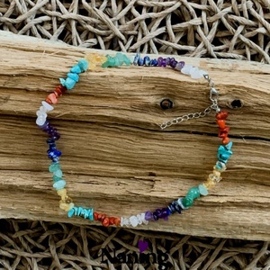 Csakra ásvány nyaklánc - ásvány csipszből - 44cm + 5cm lánchosszabbító, Kellékek & szerszámok, Ásvány alapanyag, Ásványfüzér, , MESKA