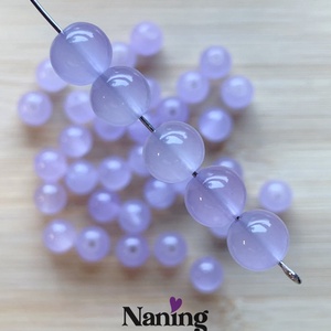 30db üveggyöngy � 8mm � levendulalila (15ft/db), Kellékek & szerszámok, Gyöngyfűzés kellékek, Üveggyöngy, , MESKA