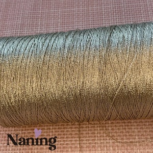 20 méter selyemzsinór - fémes csillogású aranyos ezüst - 0,3mm (20ft/m), Kellékek & szerszámok, Rövidáru, Fonal, cérna, Kevert fonal, , MESKA