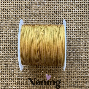 10 méter selyem ékszerzsinór - borostyánsárga - 0,4mm  (50ft/m), Kellékek & szerszámok, Rövidáru, Fonal, cérna, Kevert fonal, , MESKA