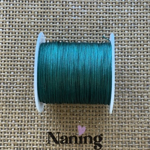 10 méter selyem ékszerzsinór - haragoszöld - 0,4mm  (50ft/m), Kellékek & szerszámok, Rövidáru, Fonal, cérna, Kevert fonal, , MESKA