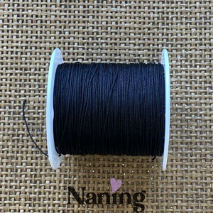 10 méter selyem ékszerzsinór - fekete - 0,4mm  (50ft/m), Kellékek & szerszámok, Rövidáru, Fonal, cérna, Kevert fonal, , MESKA