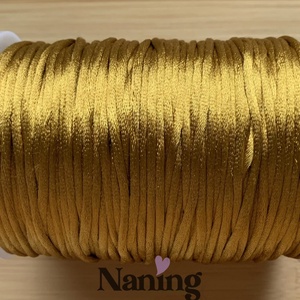 10 méter szatén selyemzsinór - arany - 2,5mm  (60ft/m) - kellékek & szerszámok - rövidáru - fonal, cérna - kevert fonal - Meska.hu
