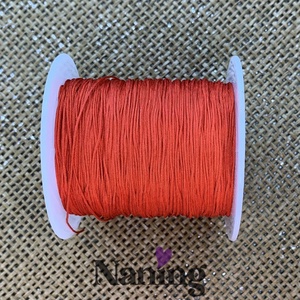 10 méter selyem ékszerzsinór - piros - 0,5mm  (50ft/m), Kellékek & szerszámok, Rövidáru, Fonal, cérna, Kevert fonal, , MESKA