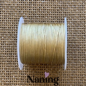 10 méter selyem ékszerzsinór - matt arany - 0,4mm  (50ft/m), Kellékek & szerszámok, Rövidáru, Fonal, cérna, Kevert fonal, , MESKA