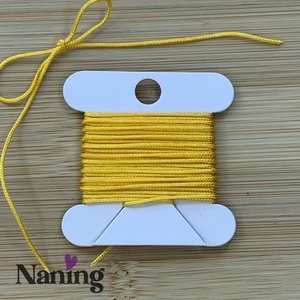 10 méter selyem ékszerzsinór - napraforgósárga - 0,8mm  (50ft/m) - kellékek & szerszámok - rövidáru - fonal, cérna - kevert fonal - Meska.hu