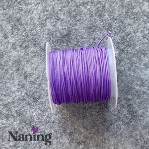 10 méter selyem ékszerzsinór - levendulalila - 0,8mm  (50ft/m), Kellékek & szerszámok, Rövidáru, Fonal, cérna, Kevert fonal, , MESKA