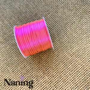 10 méter szatén selyemzsinór - pink - 1,5mm  (60ft/m), Kellékek & szerszámok, Rövidáru, Fonal, cérna, Kevert fonal, , MESKA