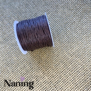 20méter viaszolt zsinór � 1mm � csokoládébarna (30ft/m), Kellékek & szerszámok, Rövidáru, Fonal, cérna, Viaszolt szál, , MESKA