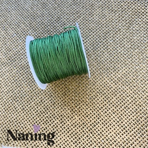 10 méter selyem ékszerzsinór - írzöld - 0,8mm  (50ft/m), Kellékek & szerszámok, Rövidáru, Fonal, cérna, Kevert fonal, , MESKA