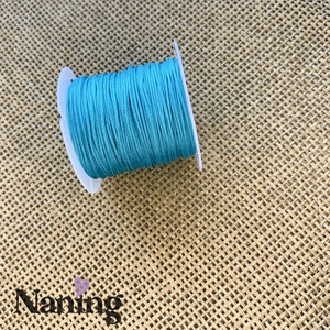 10 méter selyem ékszerzsinór - türkizzöld - 0,8mm  (50ft/m), Kellékek & szerszámok, Rövidáru, Fonal, cérna, Kevert fonal, , MESKA