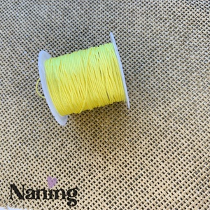 10 méter selyem ékszerzsinór - citromsárga - 0,8mm  (50ft/m), Kellékek & szerszámok, Rövidáru, Fonal, cérna, Kevert fonal, , MESKA