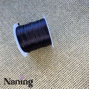 10 méter szatén selyemzsinór - olajbarna - 1,5mm  (60ft/m), Kellékek & szerszámok, Rövidáru, Fonal, cérna, Kevert fonal, , MESKA