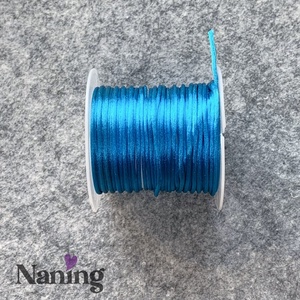 10 méter szatén selyemzsinór - türkizkék - 1,5mm  (60ft/m), Kellékek & szerszámok, Rövidáru, Fonal, cérna, Kevert fonal, , MESKA