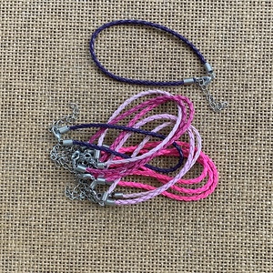 10 db fonott bőr karkötő alap, lánchosszabbítóval   (50ft/db), Kellékek & szerszámok, Ékszerkellék, Karkötő alap, Ékszerkészítés, MESKA