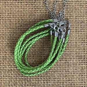 10 db fonott bőr karkötő alap, lánchosszabbítóval   (50ft/db), Kellékek & szerszámok, Ékszerkellék, Karkötő alap, Ékszerkészítés, MESKA