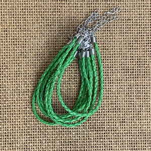 10 db fonott bőr karkötő alap, lánchosszabbítóval   (50ft/db), Kellékek & szerszámok, Ékszerkellék, Karkötő alap, Ékszerkészítés, MESKA