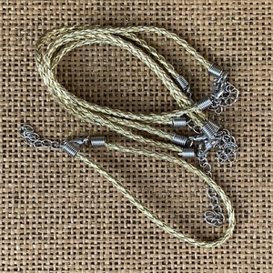 5 db fonott bőr karkötő alap, lánchosszabbítóval   (50ft/db), Kellékek & szerszámok, Ékszerkellék, Karkötő alap, Ékszerkészítés, MESKA