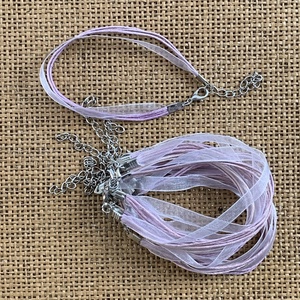 10 db organza karkötő alap, lánchosszabbítóval   (30ft/db), Kellékek & szerszámok, Ékszerkellék, Karkötő alap, Ékszerkészítés, MESKA