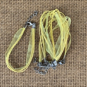 5 db organza karkötő alap, lánchosszabbítóval   (30ft/db), Kellékek & szerszámok, Ékszerkellék, Karkötő alap, Ékszerkészítés, MESKA