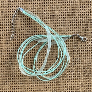 10 db organza nyaklánc alap, lánchosszabbítóval   (90ft/db), Kellékek & szerszámok, Ékszerkellék, Nyaklánc alap, Ékszerkészítés, MESKA