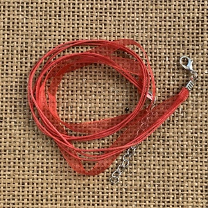 10 db organza nyaklánc alap, lánchosszabbítóval   (90ft/db), Kellékek & szerszámok, Ékszerkellék, Nyaklánc alap, Ékszerkészítés, MESKA