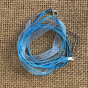 10 db organza nyaklánc alap, lánchosszabbítóval   (90ft/db), Kellékek & szerszámok, Ékszerkellék, Nyaklánc alap, Ékszerkészítés, MESKA