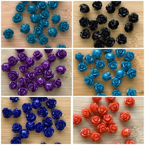 10db műgyanta rózsa � 10mm - (40ft/db) - Meska.hu