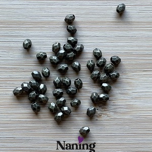 50db fazettált köztes/összekötőelem � 4mm - antik bronz   (6ft/db) - kellékek & szerszámok - gyöngyfűzés kellékek - fém köztesek - Meska.hu