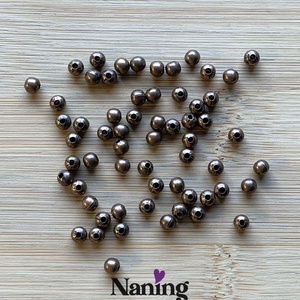 200db gömb köztes/összekötőelem - 4mm (2ft/db) - kellékek & szerszámok - gyöngyfűzés kellékek - fém köztesek - Meska.hu