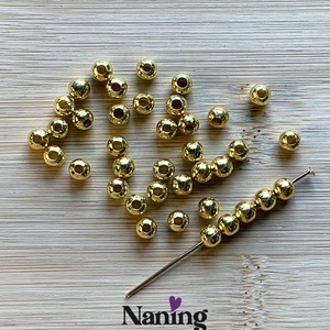 100db gömb köztes/összekötőelem - 5mm (4ft/db) - kellékek & szerszámok - gyöngyfűzés kellékek - fém köztesek - Meska.hu