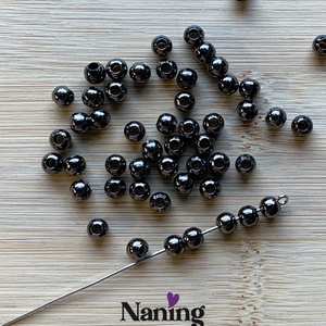 100db gömb köztes/összekötőelem - 5mm (4ft/db) - kellékek & szerszámok - gyöngyfűzés kellékek - fém köztesek - Meska.hu