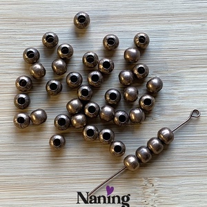 100db gömb köztes/összekötőelem - 6mm (5ft/db), Kellékek & szerszámok, Gyöngyfűzés kellékek, Fém köztesek, , MESKA