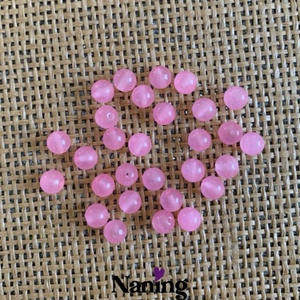 20db festett jáde, ásványgyöngy - 6mm (20ft/db) - kellékek & szerszámok - ásvány alapanyag - ásványfüzér - Meska.hu