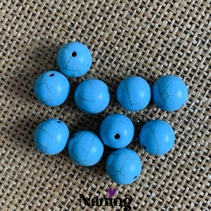 20db türkinit, ásványgyöngy - 14mm (25ft/db) - kellékek & szerszámok - ásvány alapanyag - ásványfüzér - Meska.hu