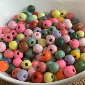 380db festett fagyöngy mix � 8mm � élénk színválogatás , Kellékek & szerszámok, Gyöngyfűzés kellékek, Fa gyöngy, , MESKA