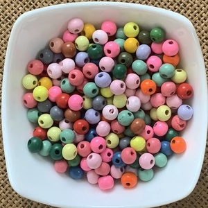 380db festett fagyöngy mix � 8mm � élénk színválogatás  - kellékek & szerszámok - gyöngyfűzés kellékek - fa gyöngy - Meska.hu